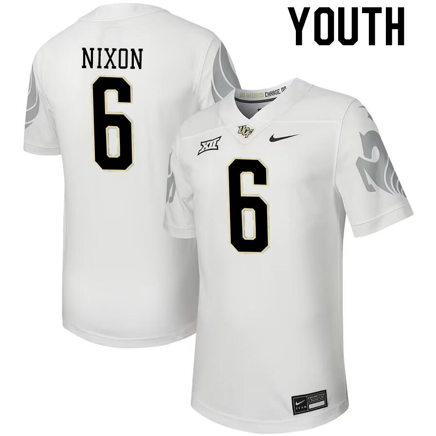 Youth #6 Isaiah Nixon UCF Knights Big 12 Conference College Football Jerseys Stitched-Black